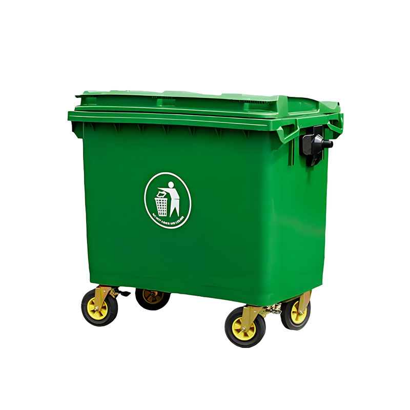 plastic trash can
